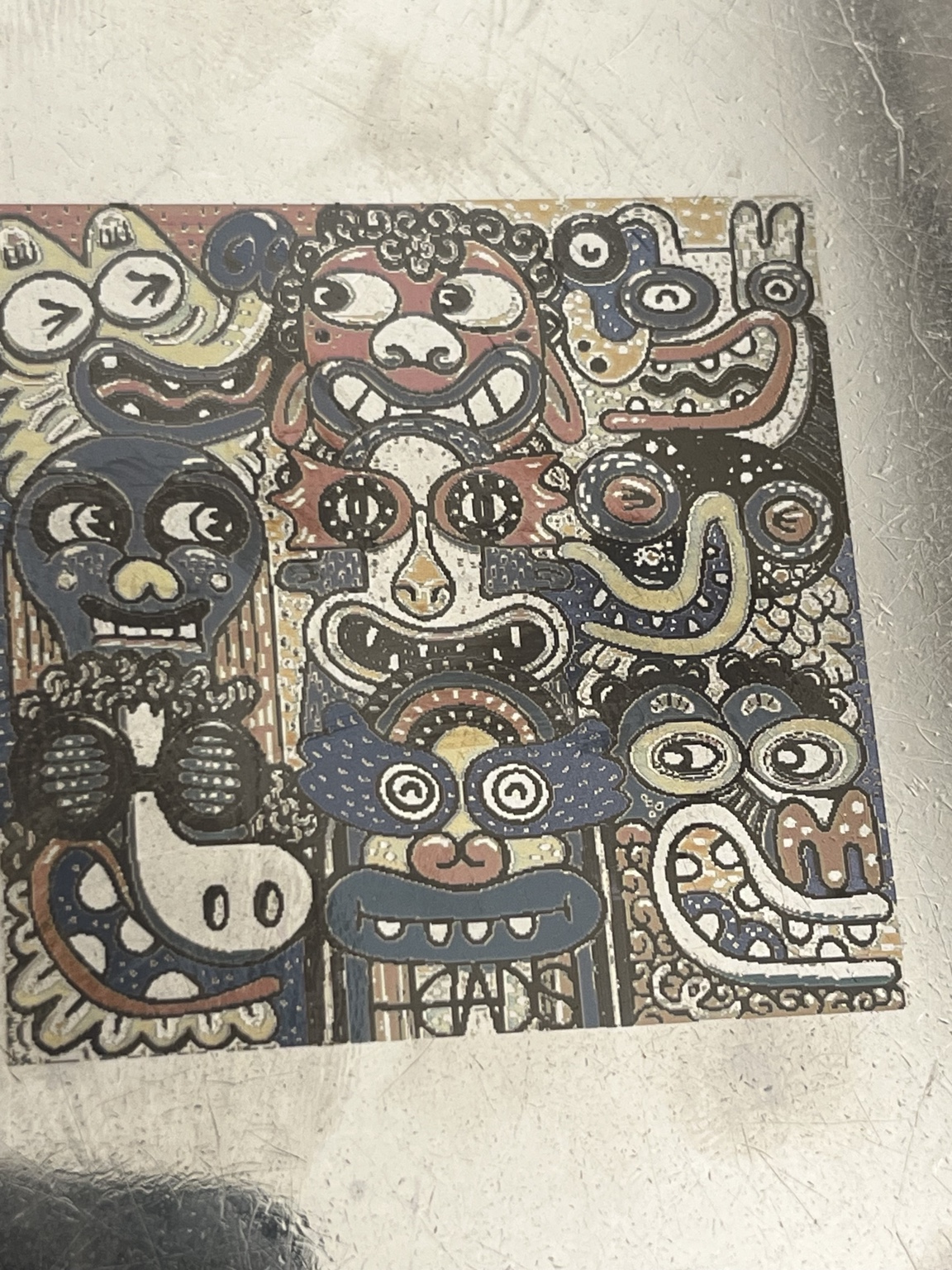 Conventional Heads color engraving