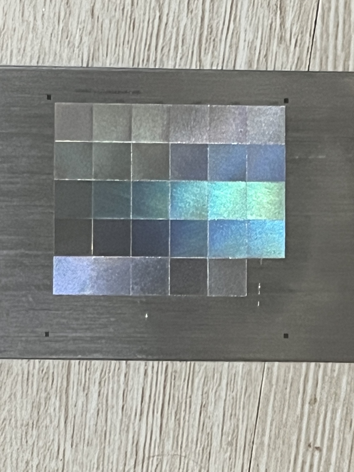 Oil-slick test grid